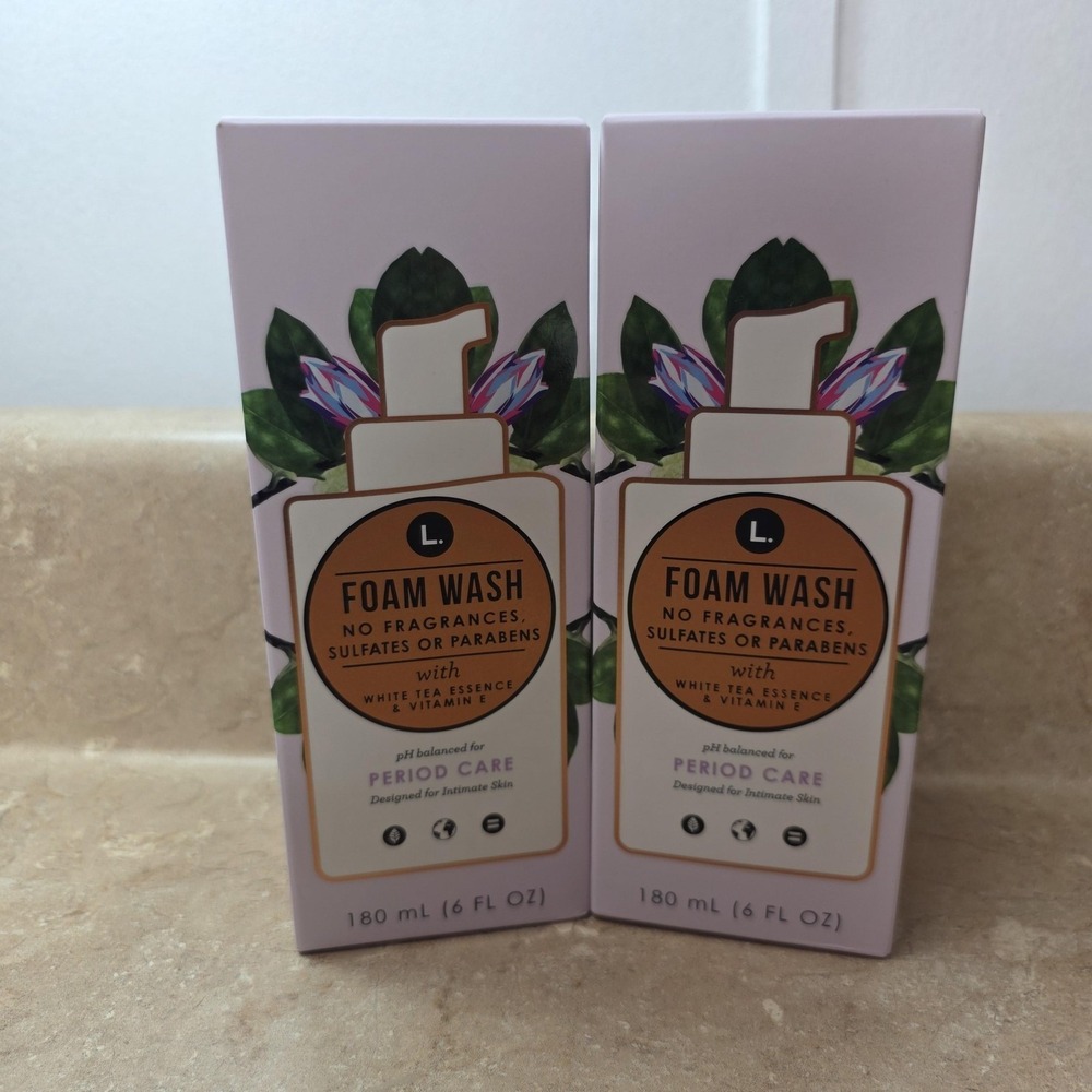 L. Foam Wash 180mL 6oz Period Care Intimate Skin White Tea Unscented Lot Of‎ 2 - Picture 6 of 6